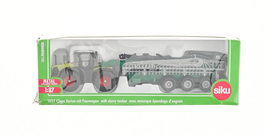 Amazon.com: Siku 1827, Claas Xerion with Vacuum Tanker, 1:87